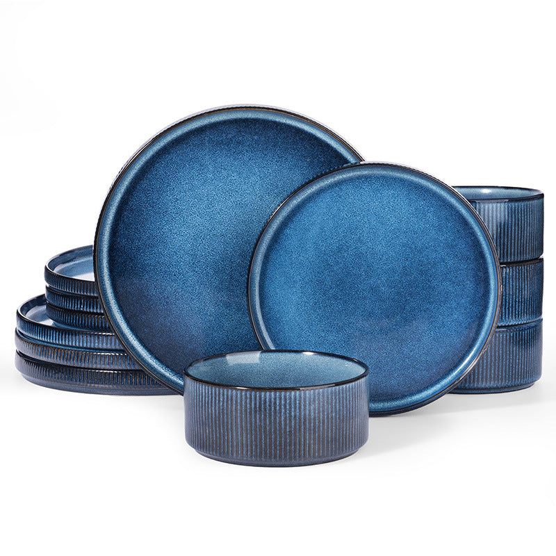 Embossed Ceramic Dinnerware Set 16 Pieces