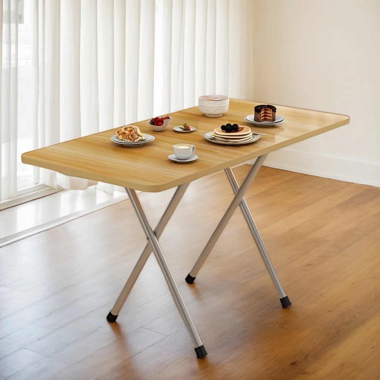 Hardwood folding table