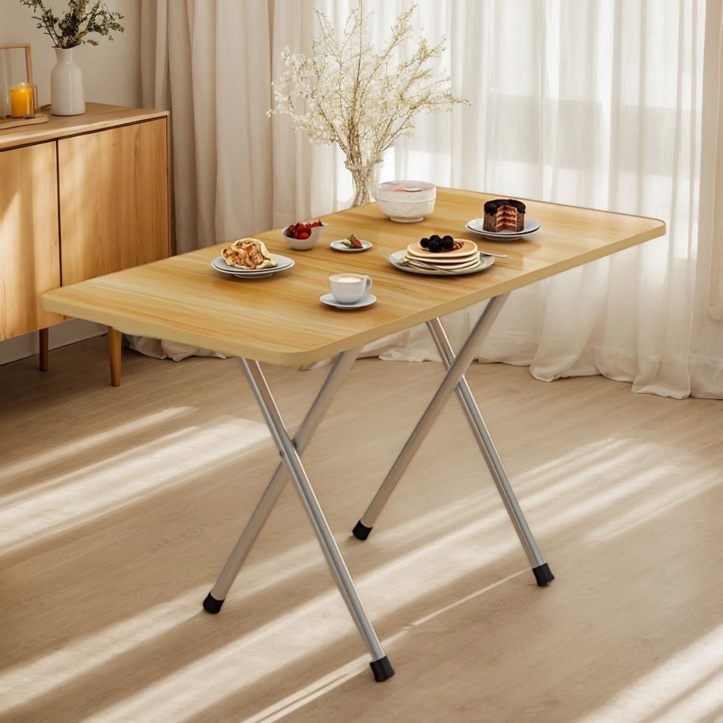 Hardwood folding table
